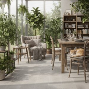 Gulv- og veggflis Flash Grys 30x60 cm – lysegrå polert porselensflis for stue, vinterhage eller kjøkken, moderne stil