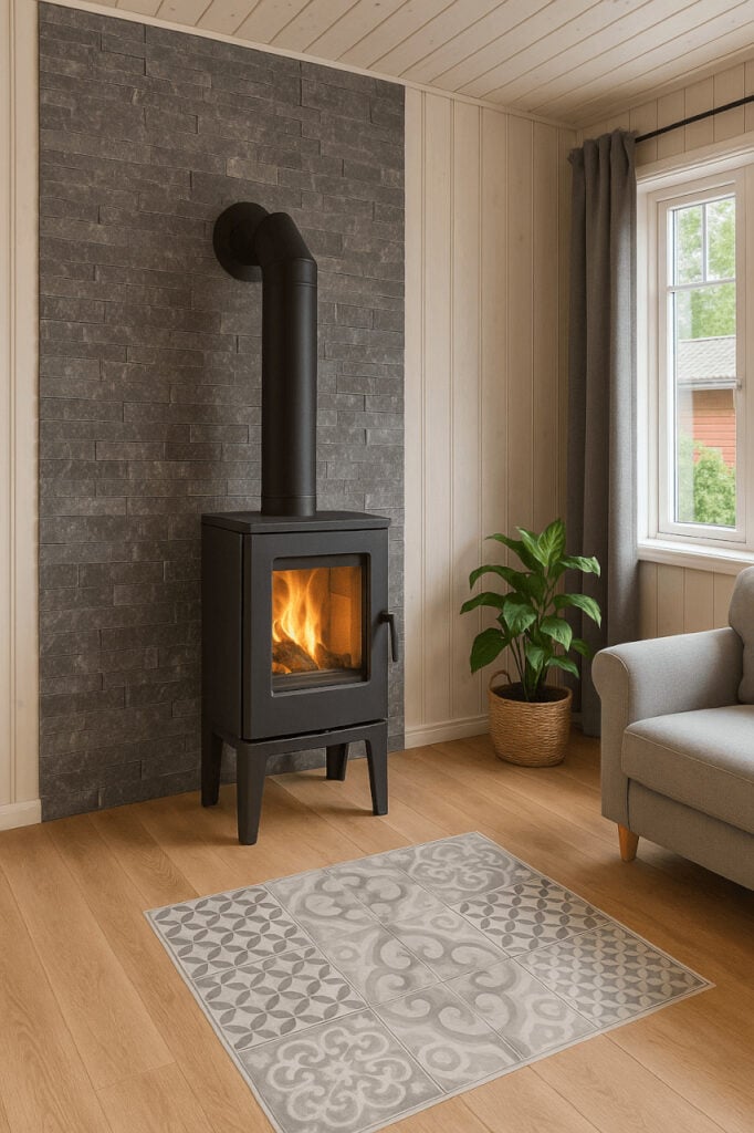 Dekorflis Pietra di Lucerna Grey 31x62 cm – grå dekorative fliser med mønster, egnet til vegg og gulv, moderne stil