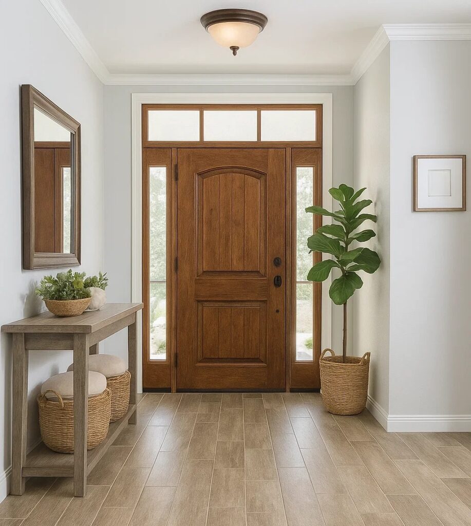 Trophy brun gulvflis 20x60 cm – naturtro brun tre-look keramisk flis til gang, stue og kjøkken